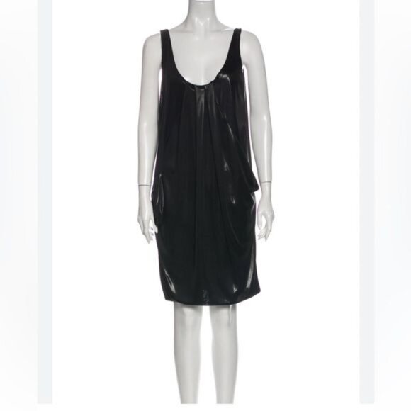 Diane von Furstenberg LESLEY Liquid Metal black Dress Seen on Katherine Heigl 12 - Picture 1 of 9